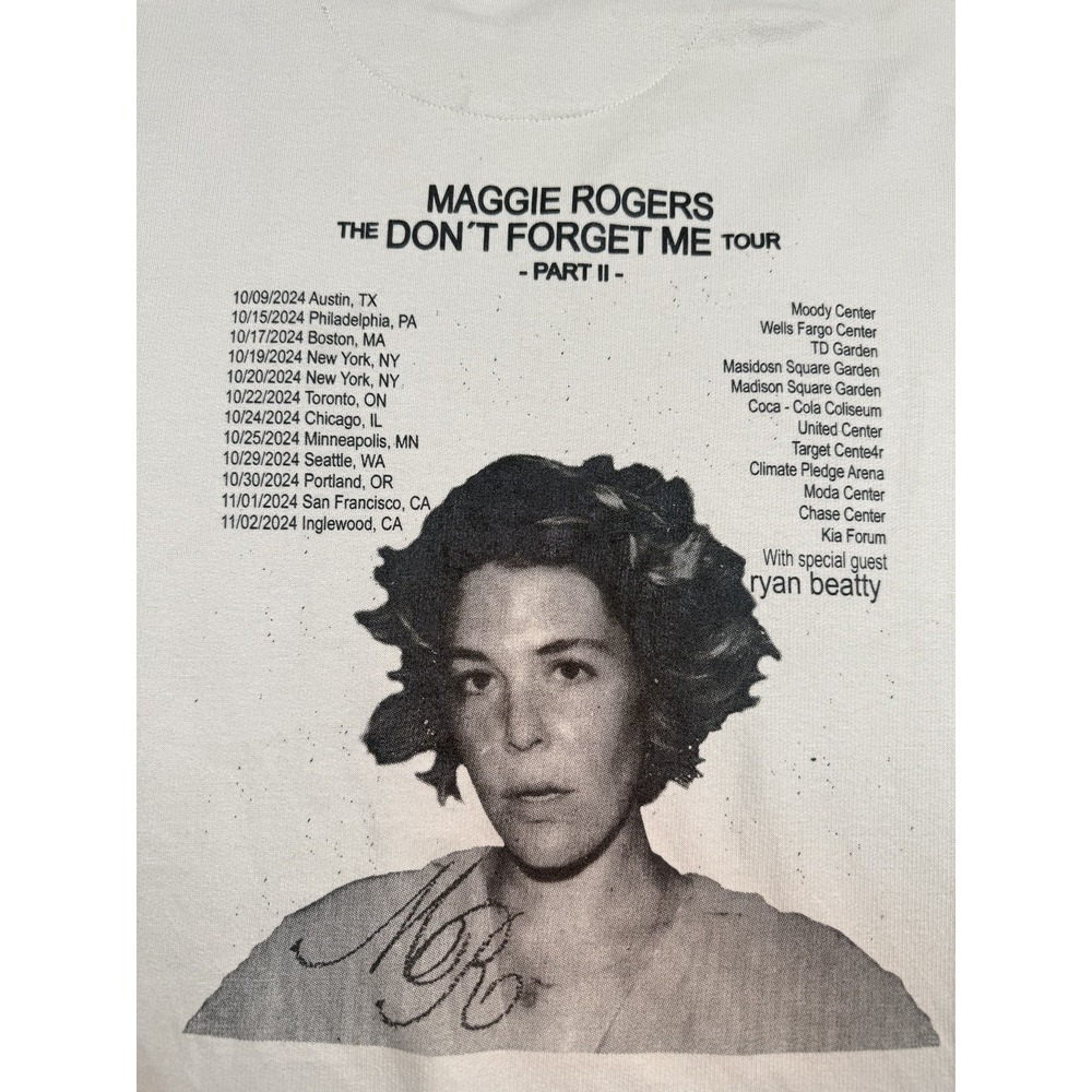 Maggie Rogers Sweatshirt Mens Large Don't Forget Me Tour 2024‎ Crewneck Pullover - Picture 9 of 12